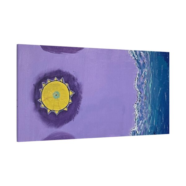 Purple Beach – Vibrant Abstract Canvas Art, Colorful Beach Wall Decor, Modern Sunshine Print, Serene Coastal Accent for Home or Office - Image 6