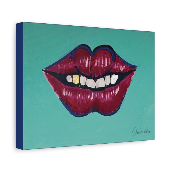 Vibrant Lips Canvas Art, Colorful Wall Decor, Funky Home Aesthetic, Unique Gift for Art Lovers, Modern Living Room Decor - Image 2
