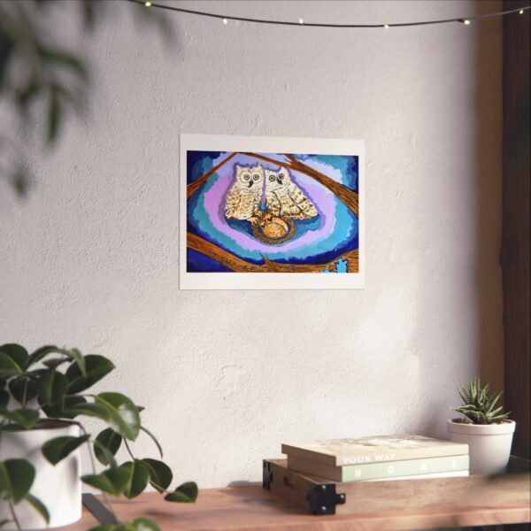 Whimsical Owl Fine Art Poster – The Owl Family - Image 6