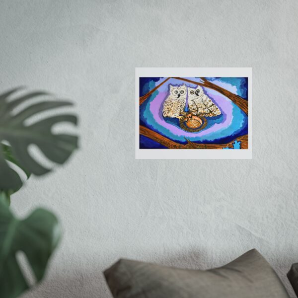 Whimsical Owl Fine Art Poster – The Owl Family - Image 5