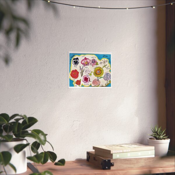 Zodiac Flowers – Vibrant Floral Fine Art Poster - Image 3