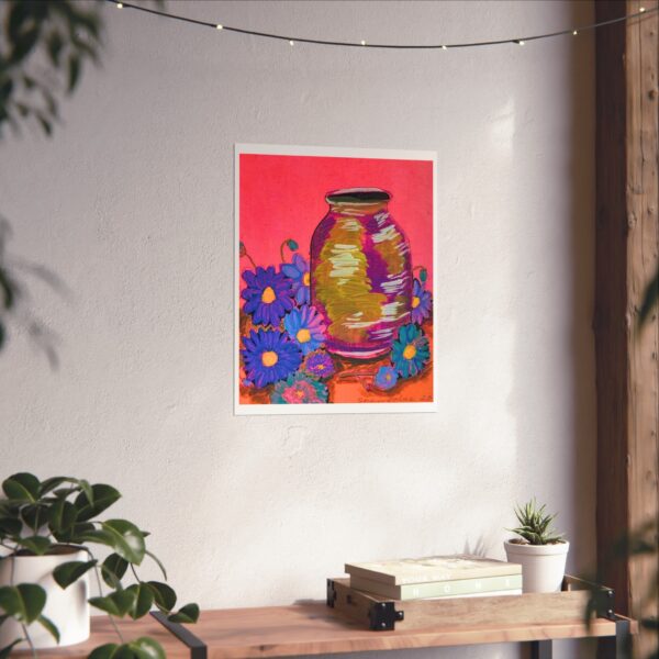 Vibrant Flower Jar Fine Art Posters, Colorful Wall Decor, Home Aesthetic Art, Gift for Art Lovers, Flower Lovers Print - Image 6