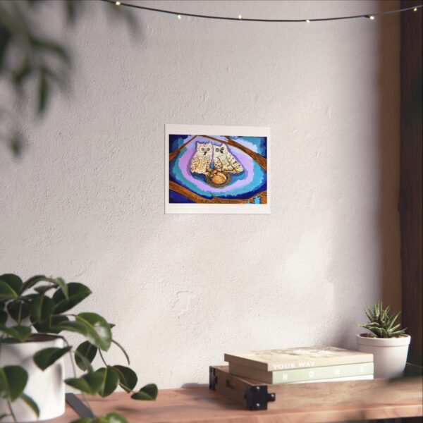 Whimsical Owl Fine Art Poster – The Owl Family - Image 3