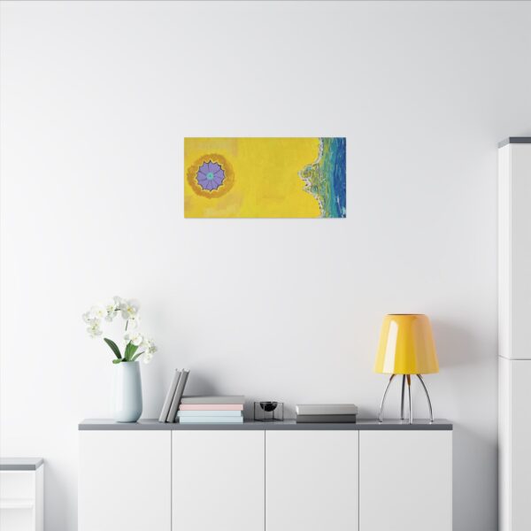 Yellow Vibe Beach Canvas Art | Sunlit Coastal Wall Decor | Yellow Beach Print | Vibrant Abstract Ocean Art | Cheerful Modern Accent - Image 8