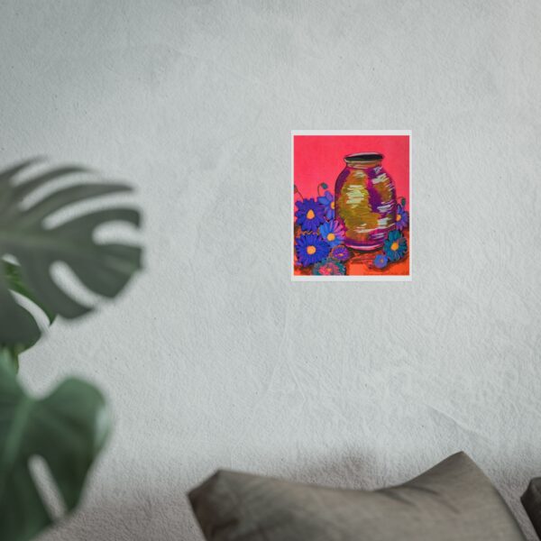Vibrant Flower Jar Fine Art Posters, Colorful Wall Decor, Home Aesthetic Art, Gift for Art Lovers, Flower Lovers Print - Image 2