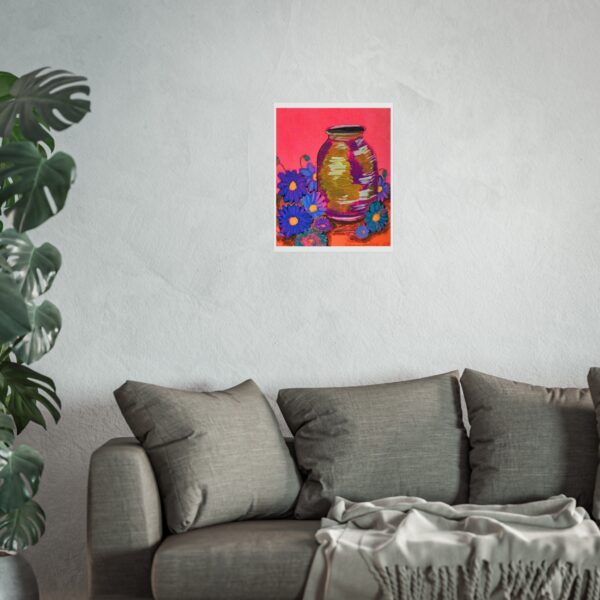 Vibrant Flower Jar Fine Art Posters, Colorful Wall Decor, Home Aesthetic Art, Gift for Art Lovers, Flower Lovers Print - Image 5