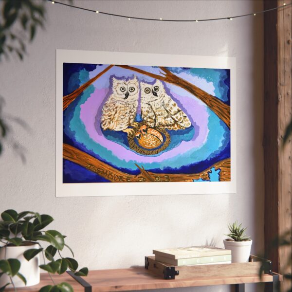 Whimsical Owl Fine Art Poster – The Owl Family - Image 12