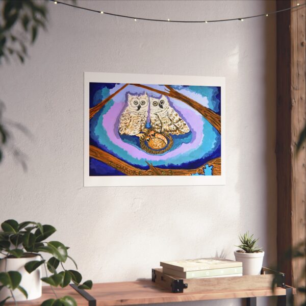 Whimsical Owl Fine Art Poster – The Owl Family - Image 9