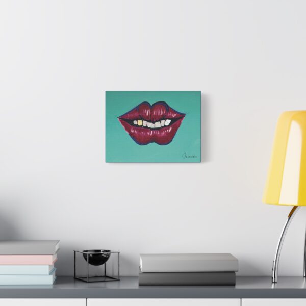 Vibrant Lips Canvas Art, Colorful Wall Decor, Funky Home Aesthetic, Unique Gift for Art Lovers, Modern Living Room Decor - Image 3