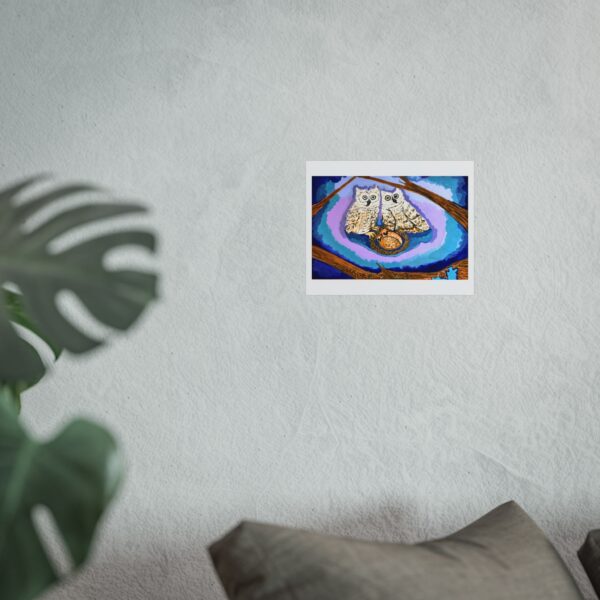 Whimsical Owl Fine Art Poster – The Owl Family - Image 2