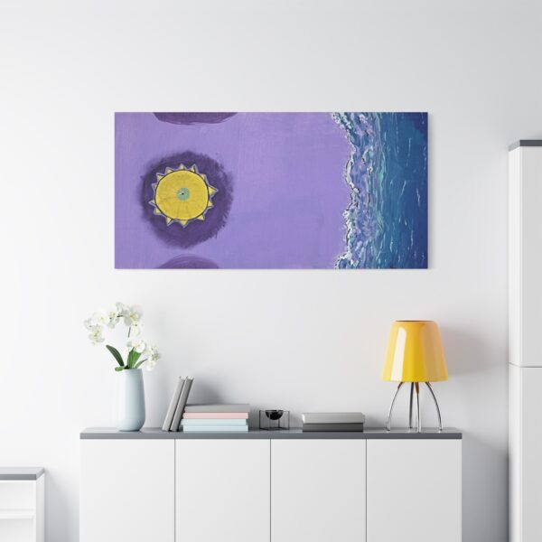 Purple Beach – Vibrant Abstract Canvas Art, Colorful Beach Wall Decor, Modern Sunshine Print, Serene Coastal Accent for Home or Office - Image 7